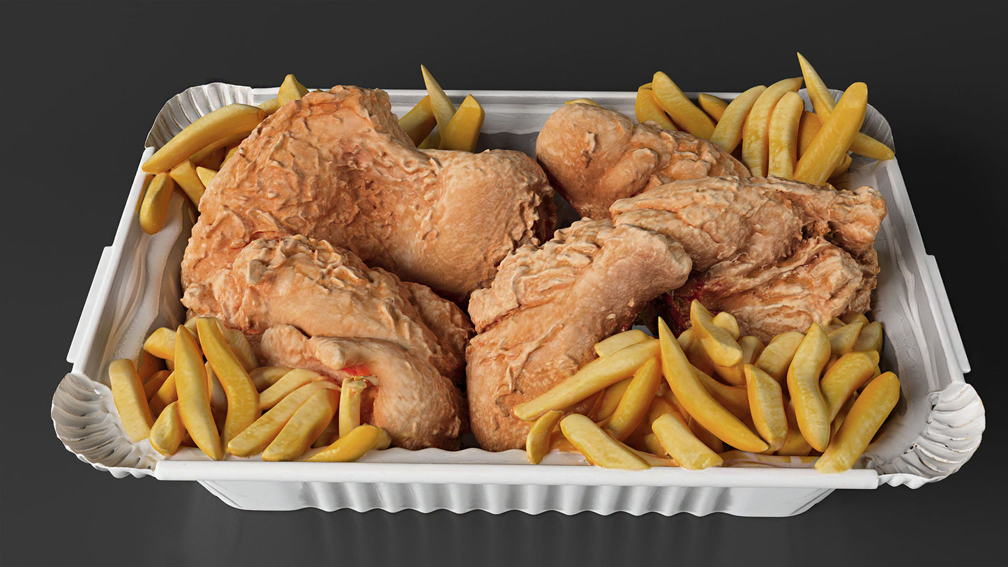 دجاج بروستد في علبة