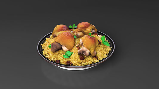 طبق كبسة لحم