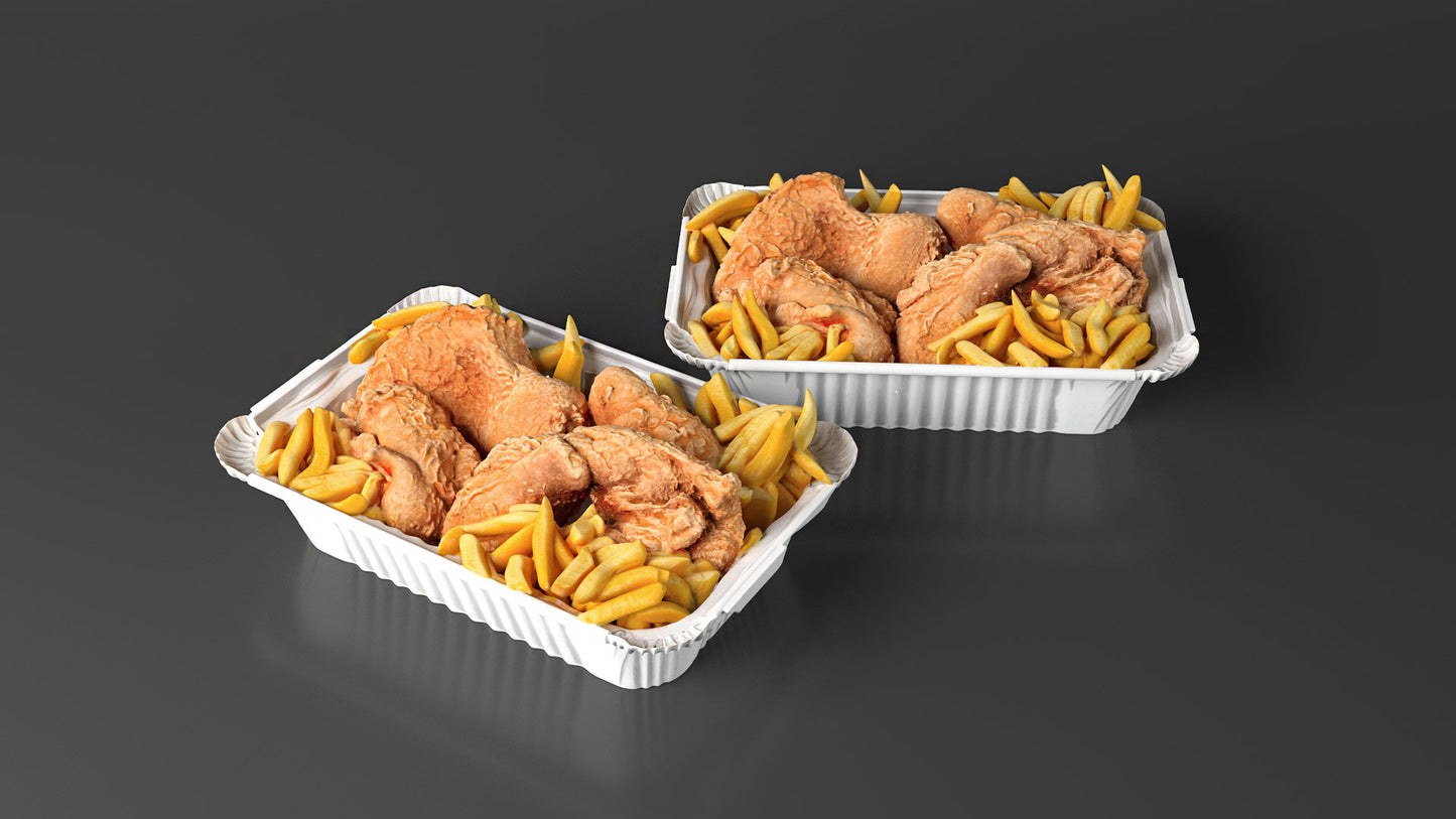 دجاج بروستد في علبة