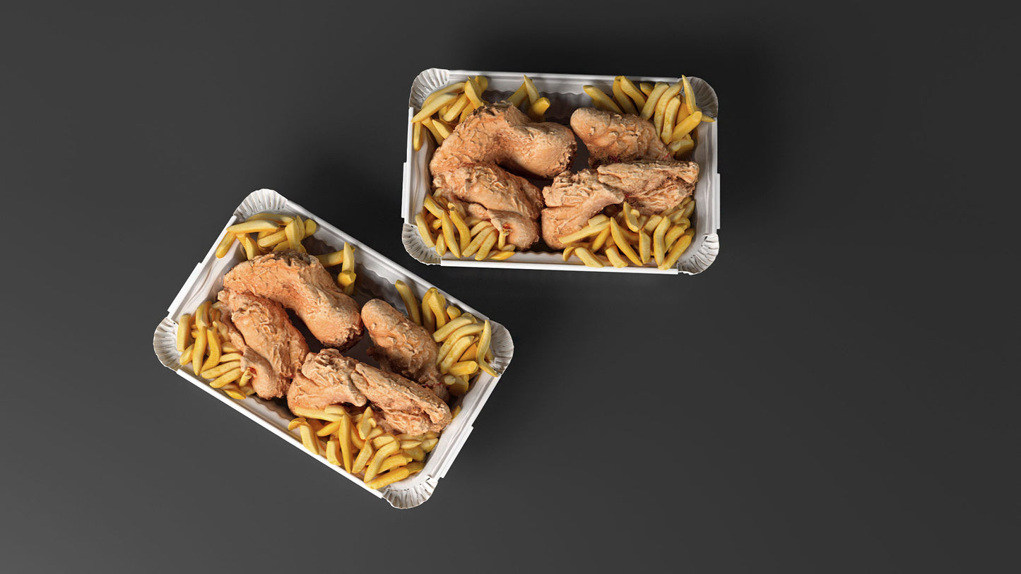 دجاج بروستد في علبة