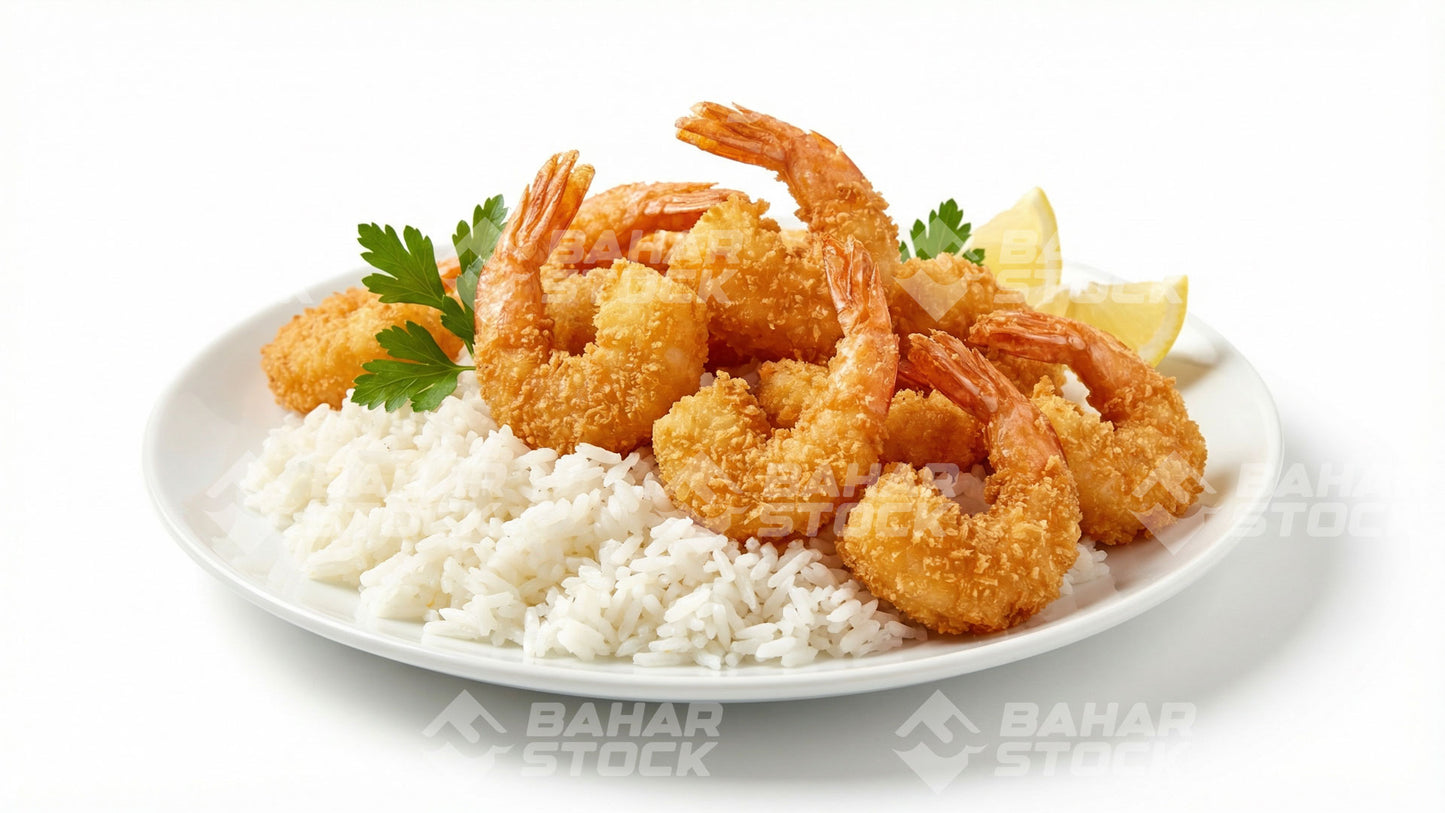 مأكولات بحرية - جمبري مع الارز