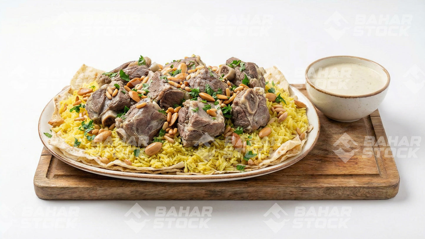 طبق منسف أردني مع الجميد
