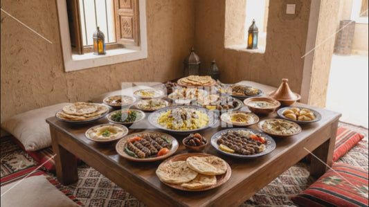 مائدة طعام في منزل عربي تراثي