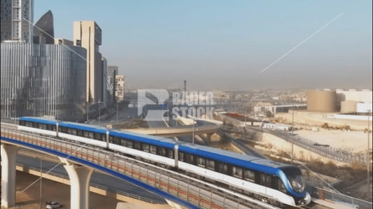 مشهد خارجي متحرك لمترو الرياض